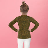 Close-up of CB6-20 kids rash guard fabric and quality details